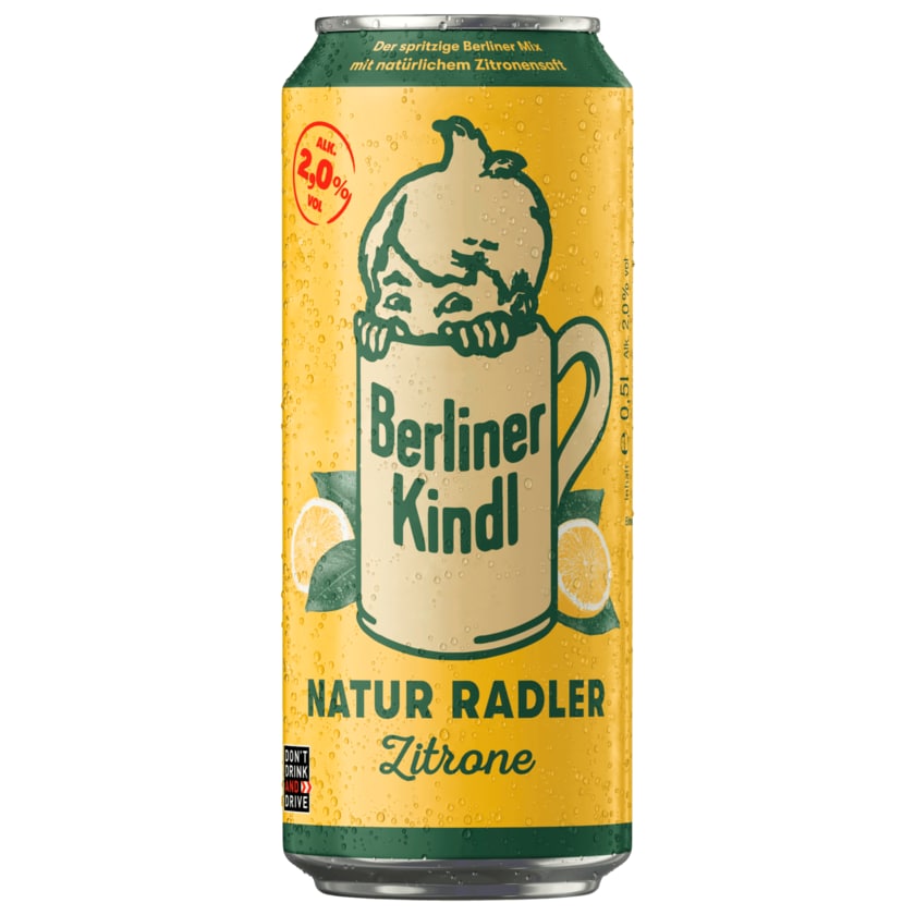 Berliner Kindl Natur Radler Zitrone 0,5l